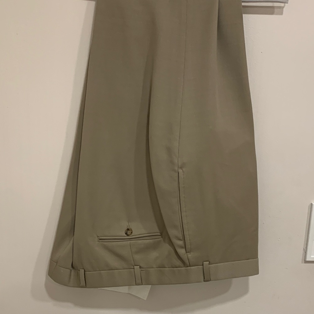 Brooks Brothers Khaki Pleated Trousers